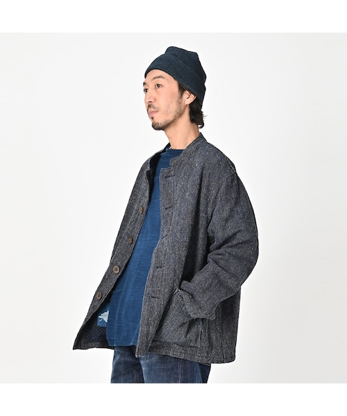 美品✨ 45R フォーティーファイブアール 藍染め ストライプベスト コットン 即決 45rpm インディゴ染め Tシャツ 45R FORTY FIVE AI INDIGO