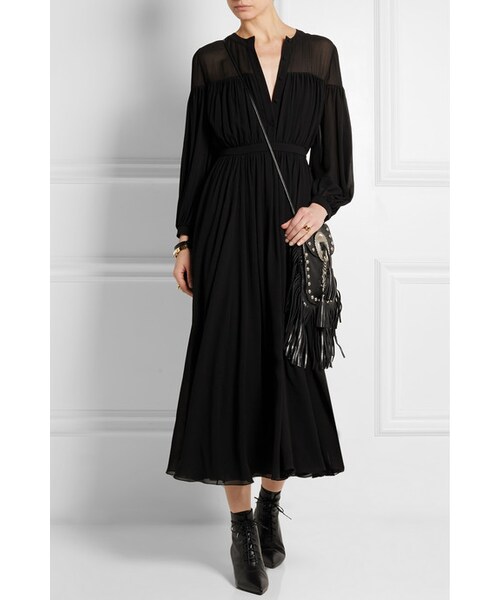 Saint Laurent（サンローラン）の「Saint Laurent Anita fringed leather shoulder bag（ショルダーバッグ・レディース・Black）」の4枚目の写真