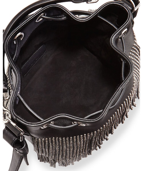 Saint Laurent（サンローラン）の「Saint Laurent Small Stud Fringe Bucket Shoulder Bag, Black（ショルダーバッグ・レディース・BLACK）」の2枚目の写真