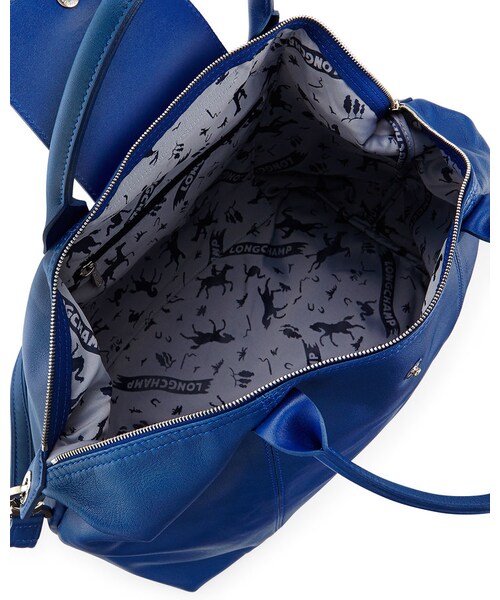 LONGCHAMP(ロンシャン)の「Longchamp Le Pliage Cuir Leather Handbag, Blue(ショルダーバッグ・レディース・BLUE)」の2枚目の写真