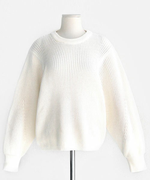 DHOLIC（ディーホリック）の「グレイッシュカラールーズニット（ニット/セーター・レディース・ライトピンク/アイボリー/ダークグレー/ブルー/ライトグレー/ライトベージュ・FREE）」の2枚目の写真