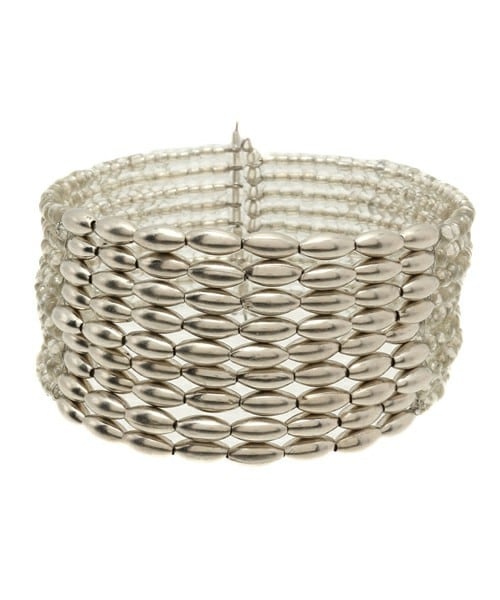 HELIOPOLE(エリオポール)の「PAS DE PROBLEME 9連ビーズバングル(バングル/リストバンド・レディース・ホワイト/ブラック/グレー/シルバー/ゴールド・FREE)」の4枚目の写真