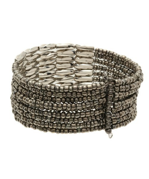 HELIOPOLE(エリオポール)の「PAS DE PROBLEME 9連ビーズバングル(バングル/リストバンド・レディース・ホワイト/ブラック/グレー/シルバー/ゴールド・FREE)」の6枚目の写真