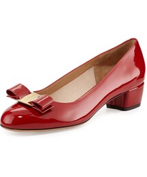FERRAGAMO | Salvatore Ferragamo Vara 1 Patent Bow Pump, Red (Rosso)(パンプス)