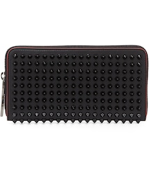 Christian Louboutin | Christian Louboutin Panettone Spike Stud Continental Wallet, Black(財布)