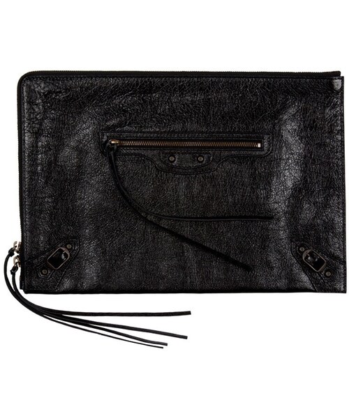 BALENCIAGA(バレンシアガ)の「Balenciaga Classic Flat Zip Pouch, Black(クラッチバッグ・レディース・BLACK)」の1枚目の写真