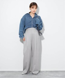 【美品】plage プラージュ Elegant パンツ イエロー 23AW plage（プラージュ）の「ダブルクロスパンツ◇（その他パンツ