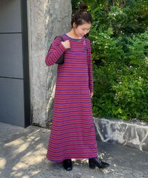 チャオパニック ハローサンフランシスコ ワンピース HELLO.SANFRANCISCO】20thスペシャルTee付ボーダーワンピース