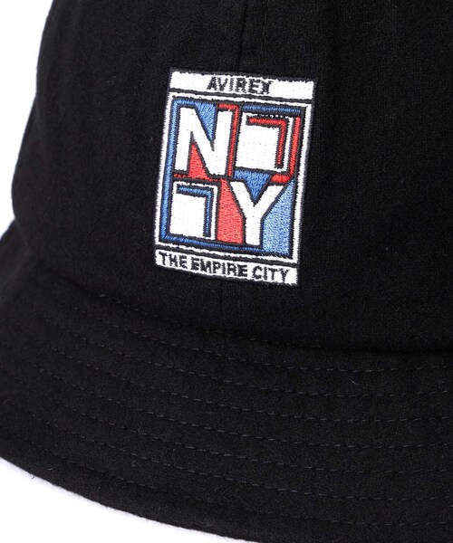 AVIREX（アヴィレックス）の「WAPPEN METRO HAT / ワッペン メトロ ハット / AVIREX / アヴィレックス（帽子・ブラック/グレー・F）」の8枚目の写真