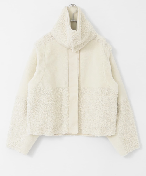 KBF（ケイビーエフ）の「ネックウォーマーSETマルチWAYボアジャケット（ジャケット/アウター・レディース・IVORY MIX/CCL MIX/BEIGE MIX・one）」の21枚目の写真