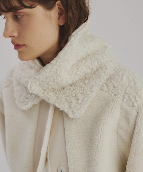 KBF（ケイビーエフ）の「ネックウォーマーSETマルチWAYボアジャケット（ジャケット/アウター・レディース・IVORY MIX/CCL MIX/BEIGE MIX・one）」の13枚目の写真