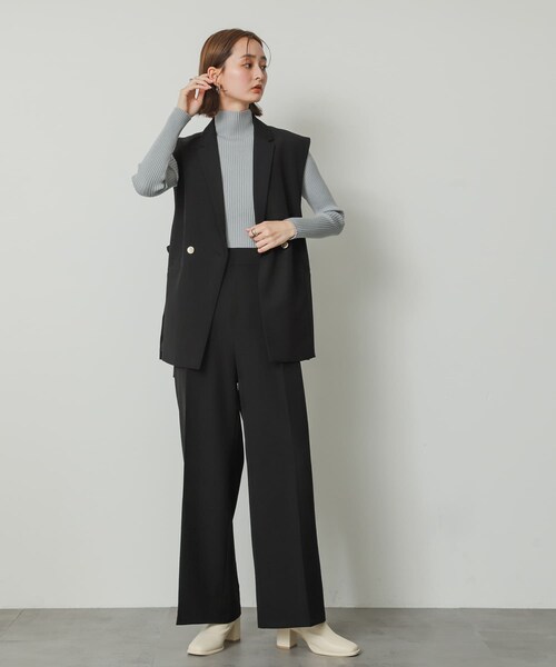 SENSE OF PLACE by URBAN RESEARCH(センスオブプレイスバイアーバンリサーチ)の「サイドベルトジレ(ジャケット/アウター・レディース・GRAY/BLACK/BEIGE・one)」の7枚目の写真