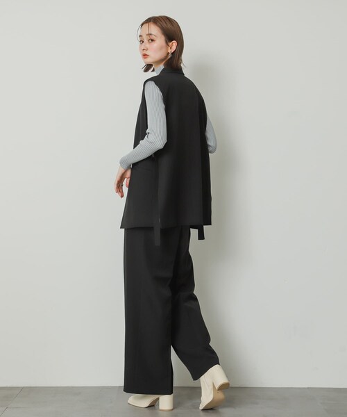 SENSE OF PLACE by URBAN RESEARCH(センスオブプレイスバイアーバンリサーチ)の「サイドベルトジレ(ジャケット/アウター・レディース・GRAY/BLACK/BEIGE・one)」の9枚目の写真