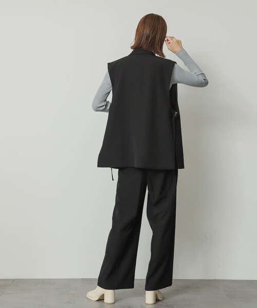SENSE OF PLACE by URBAN RESEARCH(センスオブプレイスバイアーバンリサーチ)の「サイドベルトジレ(ジャケット/アウター・レディース・GRAY/BLACK/BEIGE・one)」の10枚目の写真