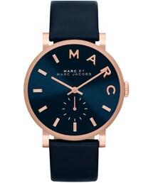 Marc by Marc Jacobs | MARC by Marc Jacobs Baker Analog Watch with Leather Strap, Rose Golden/Navy(アナログ腕時計)