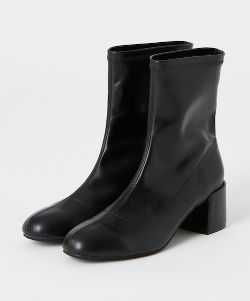 one after another NICE CLAUP（ワンアフターアナザーナイスクラップ）の「ストレッチショートブーツ（ブーツ・レディース・アイボリー/ブラック/ベージュ・1/2/3）」の2枚目の写真