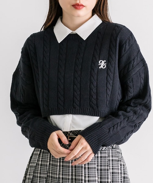 Descente PAUSE オリーブグリーン ニットシャツ Descente PAUSE