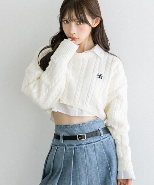 Descente PAUSE オリーブグリーン ニットシャツ Descente PAUSE オリーブグリーン ニットシャツ