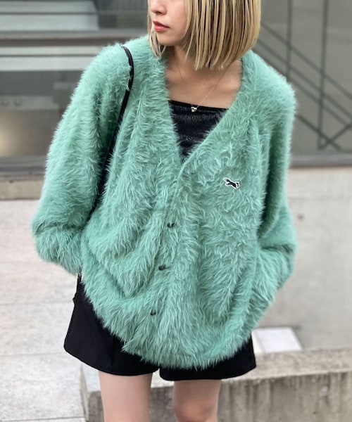 CIAOPANIC(チャオパニック)の「【23AW】【PENNEYS/ペニーズ】別注FOX 70S カーディガン(カーディガン/ボレロ・メンズ・イエロー/サックスブルー/ブルー/ブラック・M/L)」の3枚目の写真