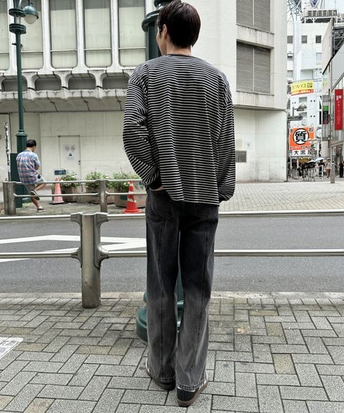 ALAND（エーランド）の「3.3 Field Trip／フロントスリットデニムパンツ（パンツ・メンズ・チャコール(18)/ブルー(80)・M/L）」の5枚目の写真