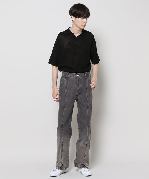 ALAND（エーランド）の「3.3 Field Trip／フロントスリットデニムパンツ（パンツ・メンズ・チャコール(18)/ブルー(80)・M/L）」の17枚目の写真