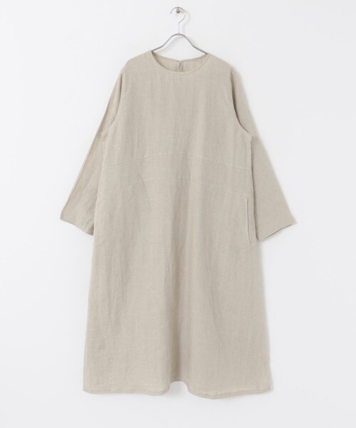 Vlas Blomme(ヴラスブラム)の「Vlas Blomme Soft Linen ワンピース(ワンピース/ドレス・レディース・Flax/CHARCOAL・FREE)」の5枚目の写真