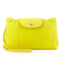 LONGCHAMP | Longchamp Le Pliage Cuir Crossbody Bag, Yellow(ショルダーバッグ)