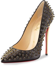 Christian Louboutin | Christian Louboutin Follies Cabo Studded Red Sole Pump, Black(パンプス)
