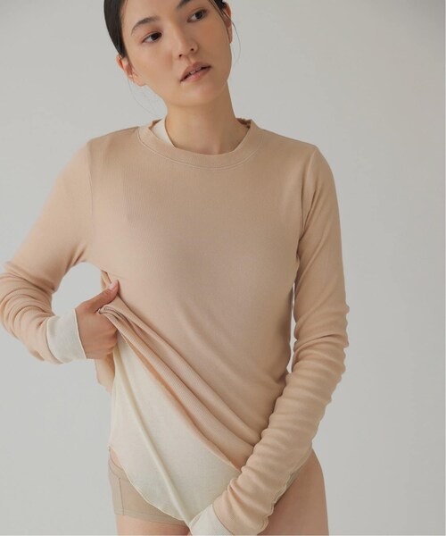 Emily week コットンカシミヤテレコクループルオーバー コットンカシミヤテレコクループルオーバー（Tシャツ