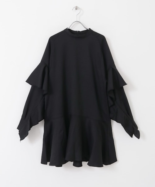 KBF（ケイビーエフ）の「フリルスリーブミニワンピース（）」 - WEAR