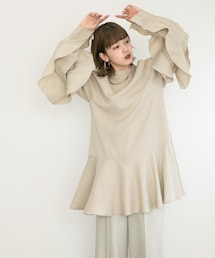 KBF | フリルスリーブミニワンピース(ワンピース/ドレス)