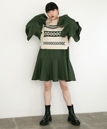 KBF | フリルスリーブミニワンピース(ワンピース/ドレス)