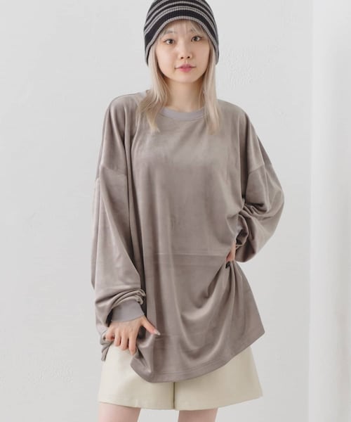 【WHIMSIC】ベロアロングスリーブTシャツ WHIMSIC（ウィムジック）の「【UNISEX】ベロアタートルネック