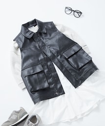 CIAOPANIC TYPY | 【KIDS】【WEB限定】フェイクレザーベスト(ジャケット/アウター)