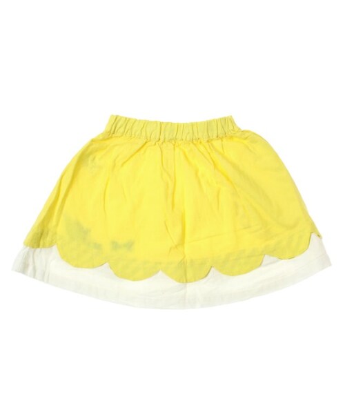 Petit jam（プチジャム）の「カナリアモチーフスカラップスカート（スカート・キッズ・ブルー/イエロー・80/90/95/100/110/120/130）」の6枚目の写真