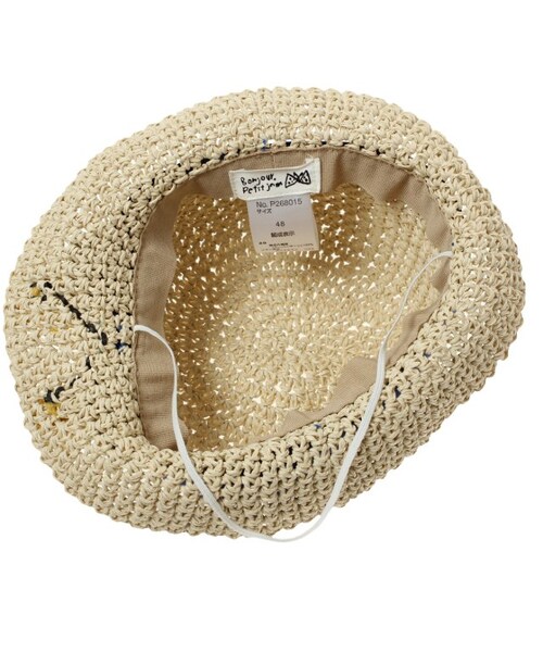 Petit jam（プチジャム）の「ちょうちょリボンペーパーハット（帽子・キッズ・ベージュ/ブラウン・48/50/52/54）」の7枚目の写真