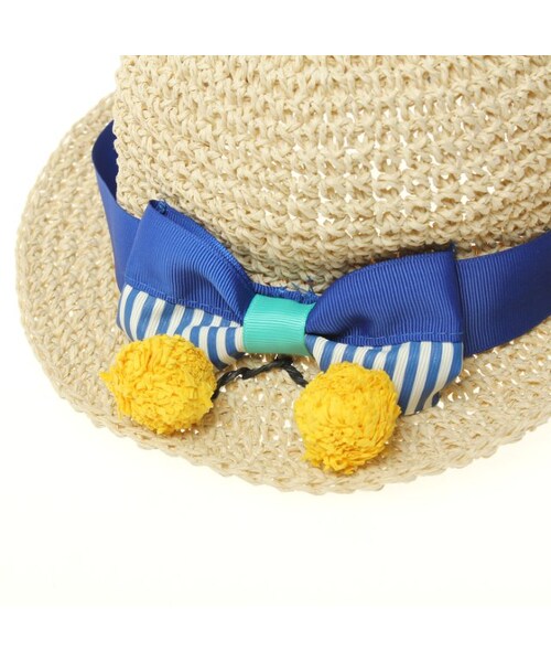 Petit jam（プチジャム）の「ちょうちょリボンペーパーハット（帽子・キッズ・ベージュ/ブラウン・48/50/52/54）」の5枚目の写真