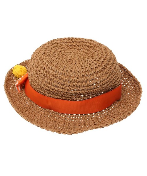 Petit jam（プチジャム）の「ちょうちょリボンペーパーハット（帽子・キッズ・ベージュ/ブラウン・48/50/52/54）」の4枚目の写真