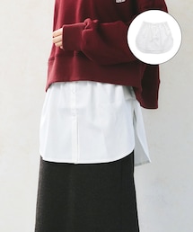 3coins | 付けすそボタンシャツロング(その他トップス)