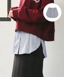 3coins | 付けすそボタンシャツロング(その他トップス)