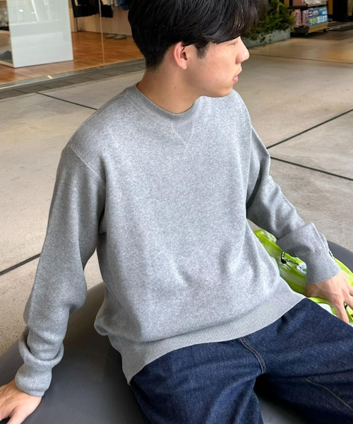 CIAOPANIC TYPY（チャオパニックティピー）の「【ユニセックス】スウェットライクニット（ニット/セーター・レディース・エクリュ/オレンジ/グリーン/ブルー/グレー/ブラックその他1/ブラック・M/L/S/XL）」の4枚目の写真