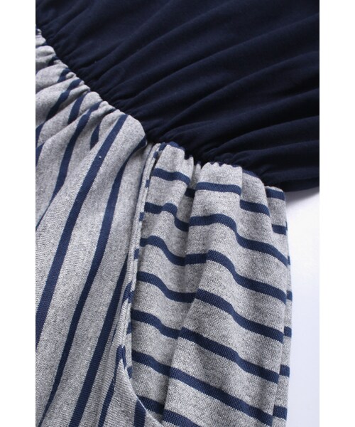 ORENDA（オレンダ）の「假套裝設計條紋俏皮洋裝（ジャケット/アウター・レディース・灰/黑・F）」の9枚目の写真