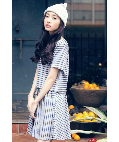 ORENDA（オレンダ）の「假套裝設計條紋俏皮洋裝（ジャケット/アウター・レディース・灰/黑・F）」の4枚目の写真