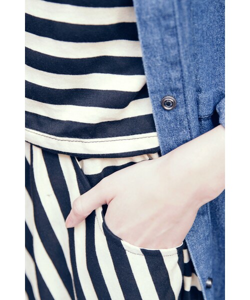 ORENDA（オレンダ）の「假套裝設計條紋俏皮洋裝（ジャケット/アウター・レディース・灰/黑・F）」の16枚目の写真