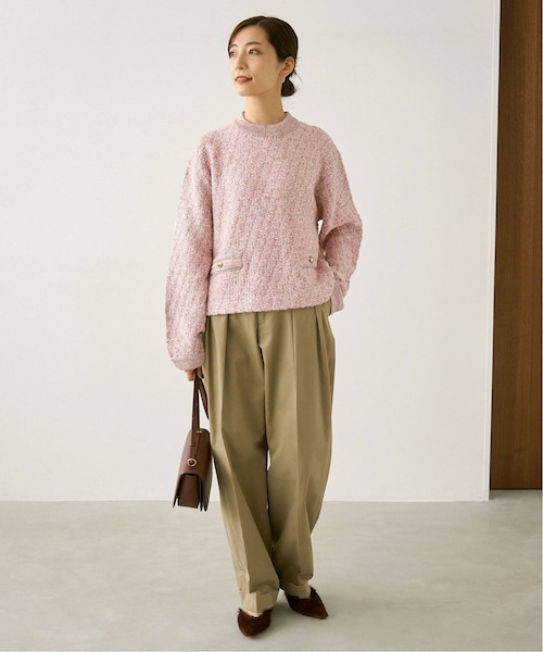 新品✨ヴェルメイユパーイエナ 23AW ツイード ニットプルオーバー VERMEIL par iena（ヴェルメイユパーイエナ）の「《予約》ウィンター