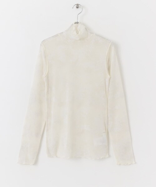 HEYUMM（ヘユム）の「HEYUMM フロッキーハイネックシアートップ（トップス・レディース・OFF WHITE/BLACK/BEIGE・one）」の16枚目の写真