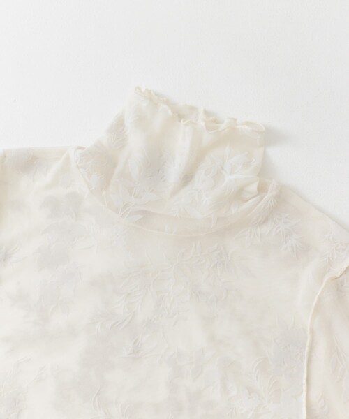 HEYUMM（ヘユム）の「HEYUMM フロッキーハイネックシアートップ（トップス・レディース・OFF WHITE/BLACK/BEIGE・one）」の17枚目の写真