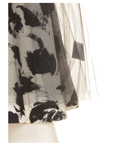 FRAY I.D（フレイアイディー）の「ビッグフラワーチュールスカート（フレアスカート・レディース・BLK/GRY・0/1）」の10枚目の写真