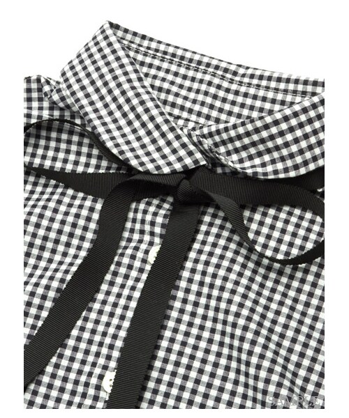 LILY BROWN（リリーブラウン）の「リボンタイ付ティペット（ストール・マフラー・レディース・WHT/CHECK・F）」の5枚目の写真