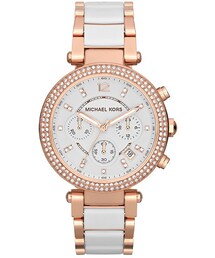 MICHAEL KORS | Michael Kors  Mid-Size Rose Golden Stainless Steel Parker Chronograph Glitz Watch(アナログ腕時計)